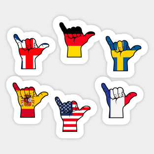 Shaka, flags of the world Sticker